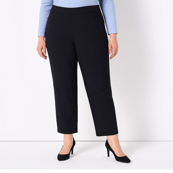 Isaac Mizrahi Live! Petite Stretch Slim Pants - Pitch Black, Size 16P, NWOT - Picture 1 of 7
